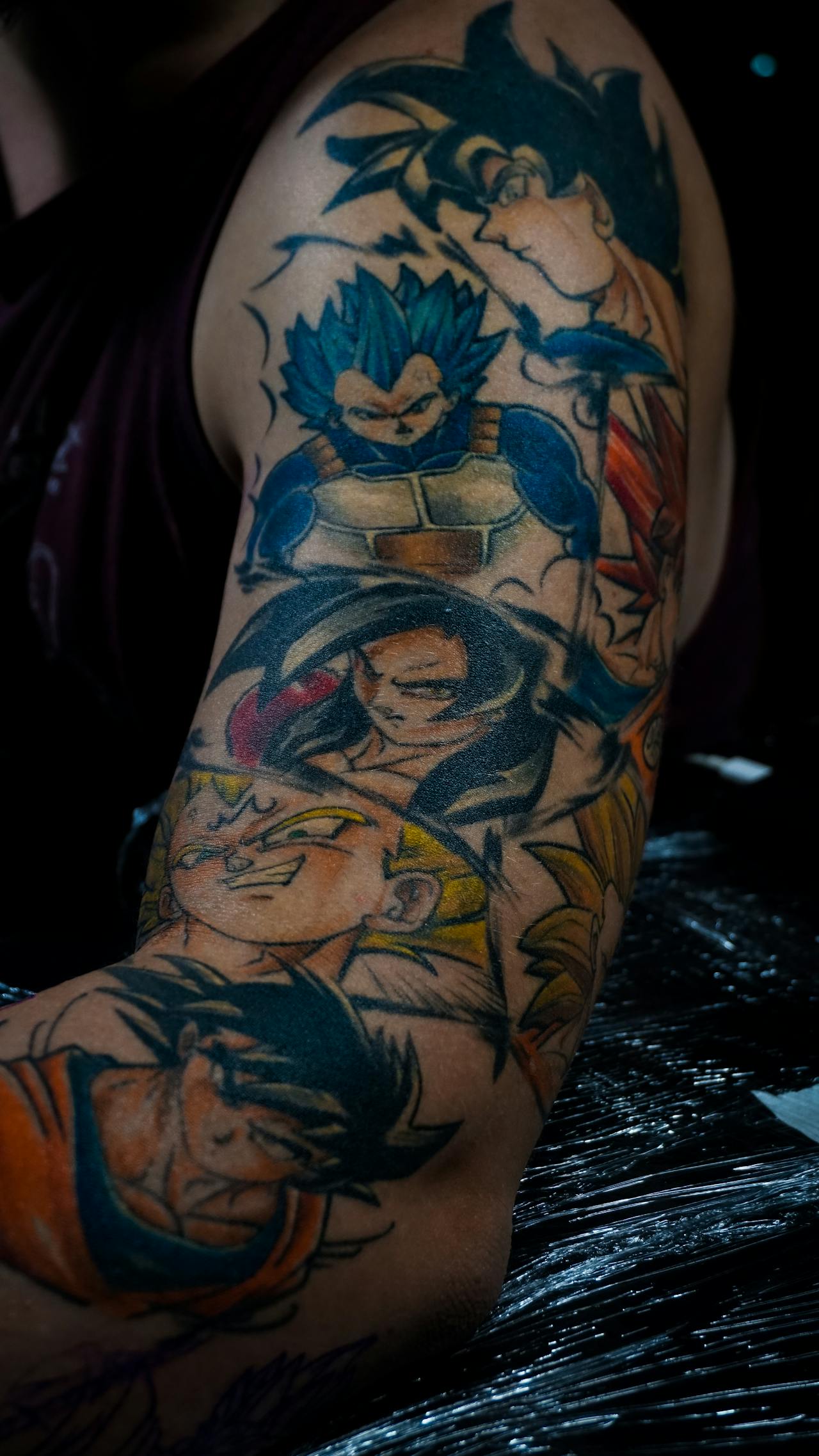 Illustrative arm tattoo