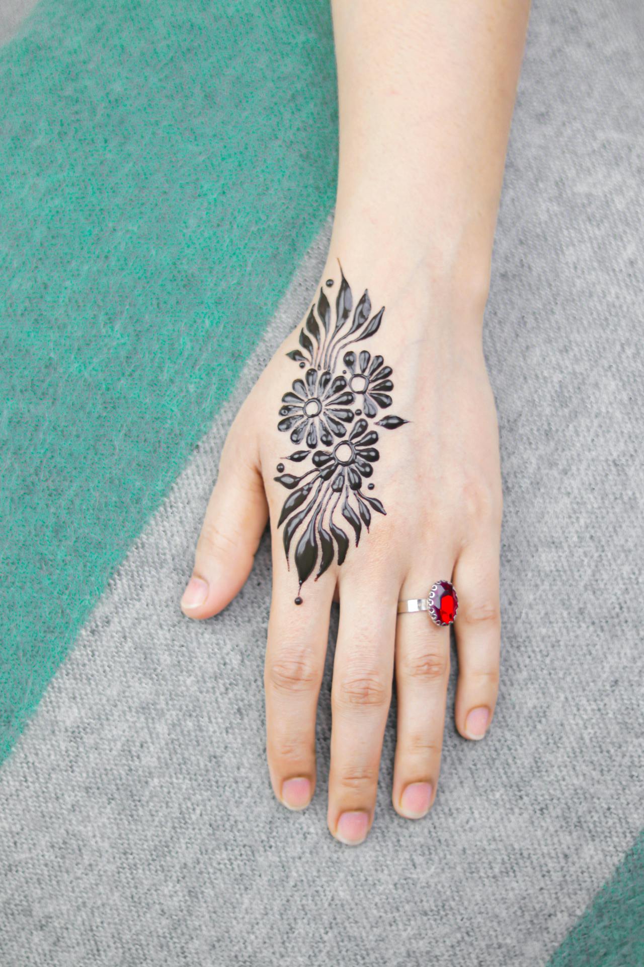 Hand tattoo close-up